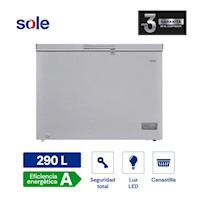 Congeladora Sole Horizontal  290L  - Gris