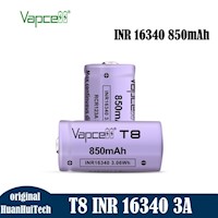 Pilas recargables INR 16340,RCR123A de 850mAh, 3,7 V