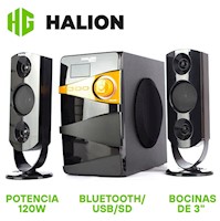 Parlante 2.1 Halion Phantom HA-F79 120 Watts