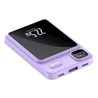 Power Bank Magnético SUPER Carga Inalámbrica 15000mAh CP01 - Morado