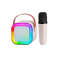 Parlante Bluetooth LED Con Microfono Inalambrico Para Karaoke K12