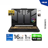 LAPTOP ASUS F15 15.6 FHD IPS Core i7 13620H 2.4Ghz/4.9Ghz 16GB DDR5 1TB SSD RTX 4050 6GB Freedos