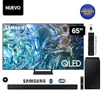 Televisor Samsung QLED Tizen OS Smart Tv 65 4K QN65Q65DAGXPE+Soundbar HW-C450