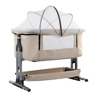 CUNA COLECHO PRISMA CON 6 NIVELES DE ALTURA Y MECEDORA - KHAKI