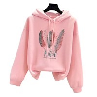 Polera con Capucha Mujer Rosado Suéter Sudadera Casaca Chompa Genieka