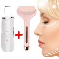 Limpiador Facial ultrasonico y Masajeador Facial Ice Roller 2 en 1