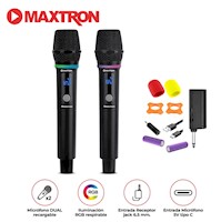Micrófono Dual Maxtron MX7268WL Showman con Accesorios