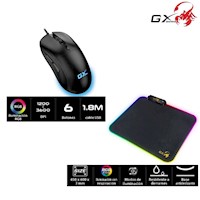 Combo Gaming Genius Mouse Scorpion M500 Led RGB + Padmouse 500S Retroiluminación