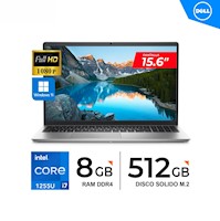 LAPTOP DELL INSPIRON 15 3520 15.6''FHD Core i7-1255U 4.70GHz/ 8GB/ 512GB SSD/ Win11 Home