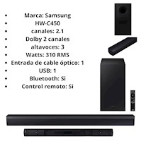 Soundbar Samsung 300 Watts con Bluetooth HW-C450 2.1 CH