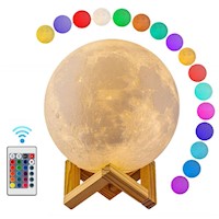 Lampara Luna 3D MOD14 led multicolor con bateria