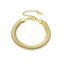 Pulsera Dorada Para Mujer Bañado en Oro Modelo Serpiente