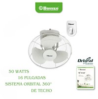 Ventilador de Techo 16" BOSSKO BK 8454VT  50 watts Orbital Silencioso