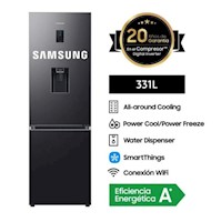 Refrigeradora Samsung Bottom Freezer C/Dispensador 331L - Negro