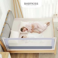 BARANDA DE SEGURIDAD PARA CAMA BEBES Y NIÑOS 1.80 metros - GRIS