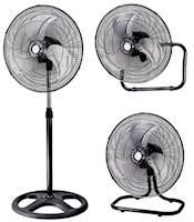 Ventilador Semi-industrial 3 en 1 Aspas de Metal Para Piso Mesa Pared