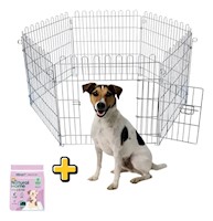 Corral Metálico Plegable para Mascotas – Talla M, 6 Paneles Resistentes