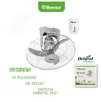 Ventilador de Techo 18" BOSSKO BK 8456VT  50 watts Orbital Silencioso