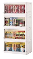 Organizador Modular Plegable de Plastico Gavetero Con Ruedas 4 Cuerpos