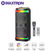 Altavoz Maxtron Hypnotic MX 808 USB BT TWS LED RGB Micrófono