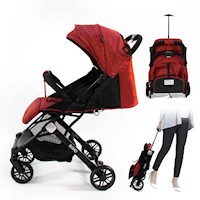 COCHE DE BEBE ESTILO MALETIN PLEGABLE RED - ROJO