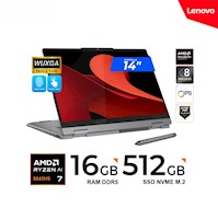LAPTOP LENOVO IDEAPAD 5 2EN1 14AHP9 WUXGA 14" RYZEN 7 8845HS 16GB DDR5 512GB SSD Freedos