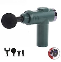 Pistola de Masaje Profesional HG.320 – 45W, 20 Velocidades y 4 Cabezales para Alivio Muscular y Recuperación