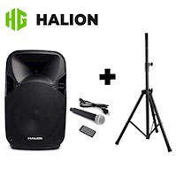 Parlante Activo Halion PHA12AL BateríaRecargable 600W soporte SPS502M