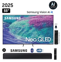 Televisor Samsung 55 Neo QLED 4K Vision AI Smart TV QN55QN1EFAGXPE + Soundbar HW C400