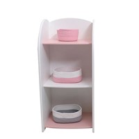 LIBRERO MONTESSORI DE MADERA PARA NIÑOS ROSA - Rosado y blanco