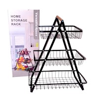 CESTA PARA ORGANIZAR FRUTAS Y VERDURAS 3 NIVELES