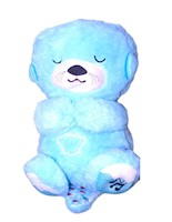 PELUCHE NUTRIA QUE RESPIRA COLOR CELESTE.