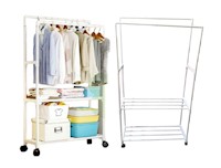 PERCHERO ORGANIZADOR GENÉRICO - ESTANTE 2 PISOS COLOR BLANCO