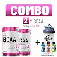 COMBO MSLAVA FIT - 2 BCAA 500 GR. CITRUS PUNCH + SHAKER