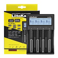 Cargador LiitoKala Lii-CH4 Inteligente USB-C Para Baterías AA AAA 26650 18650 14500 10440 Li-ion NiMH LiFePO4 1.5V 3.2V 3.7V