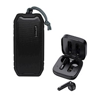 Pack Parlante Portatil Waterproof +  Audifonos Bluetooth Kuzler