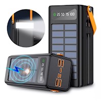 Cargador Portatil Solar Sanci SC-DY7552 80000mAh con Panel Solar, Luz , Pantalla LED y Carga Rápida PD22.5W