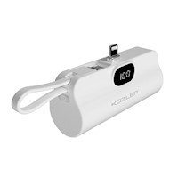 Mini Cargador portátil 5000mAh compatible iPhone carga rápida blanco Kuzler