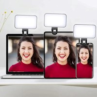 Mini Luz LED Portátil Selfie Recargable 3 Modos Móvil Computadora Tablet Genieka