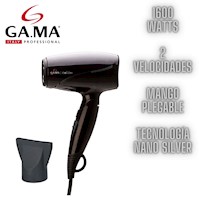 Secadora Gama 1622 EOLIC Mini Ceramic Ion 1600W Negro