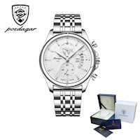 Reloj POEDAGAR para Hombre - Elegante - Acero - Blanco