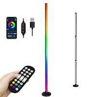 Lampara De Pie Led Inteligente Bluetooth Usb Control Colores Luz Sala Altavoz Gamer