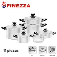 Juego De Olla Finezza Sabina 11 Piezas Fz-2011lx Acero Inox 18/10