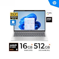 LAPTOP HP PAVILION AERO 13.3 WUXGA Ryzen 5 8640u 3.5 Ghz/4.9 Ghz 16GB DDR5 512GB SSD W11H