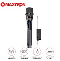 Micrófono Inalámbrico Recargable Maxtron MX 708WL Singer Compatible Equipos de Sonido