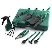 Set de Herramientas de Jardineria con maletin - Verde