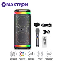 Torre de Audio Maxtron Hypnotic MX 808 USB BT TWS LED RGB Micrófono