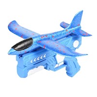 Avión Lanzador Luz +Pistola Catapulta Planeador Juego Tiro Bazooka Roundab Navidad Genieka