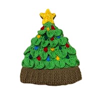 Gorra a Crochet de Árbol Navideño