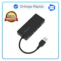 Hub USB Targus 4 Puertos USB-A 3.0 Negro